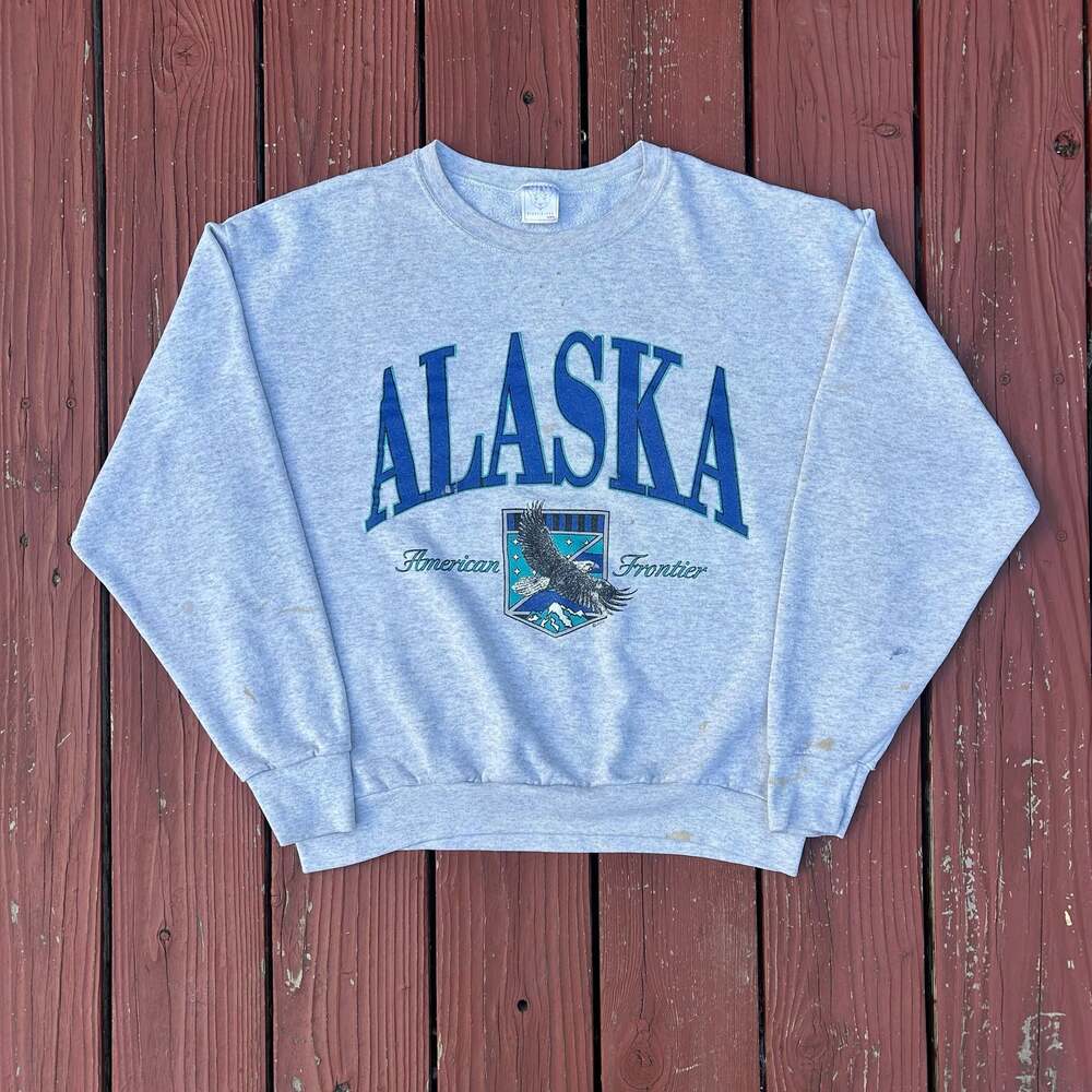 Vintage Delta Alaska American Frontier Graphic Sweatshirt XL